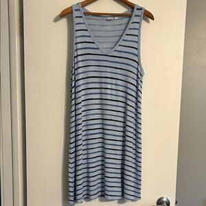 GAP Sky Blue Striped Midi Dress Super Soft and Comfy Size Small